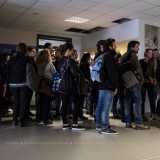 Il sit-in degli studenti della facolt� di Architettura